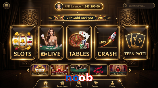 Main screen of Noob casino page for PK players